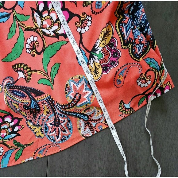 New KUT FROM THE KLOTH Coral Floral Paisley Sleeveless Shift Dress Size 8 - Picture 5 of 8